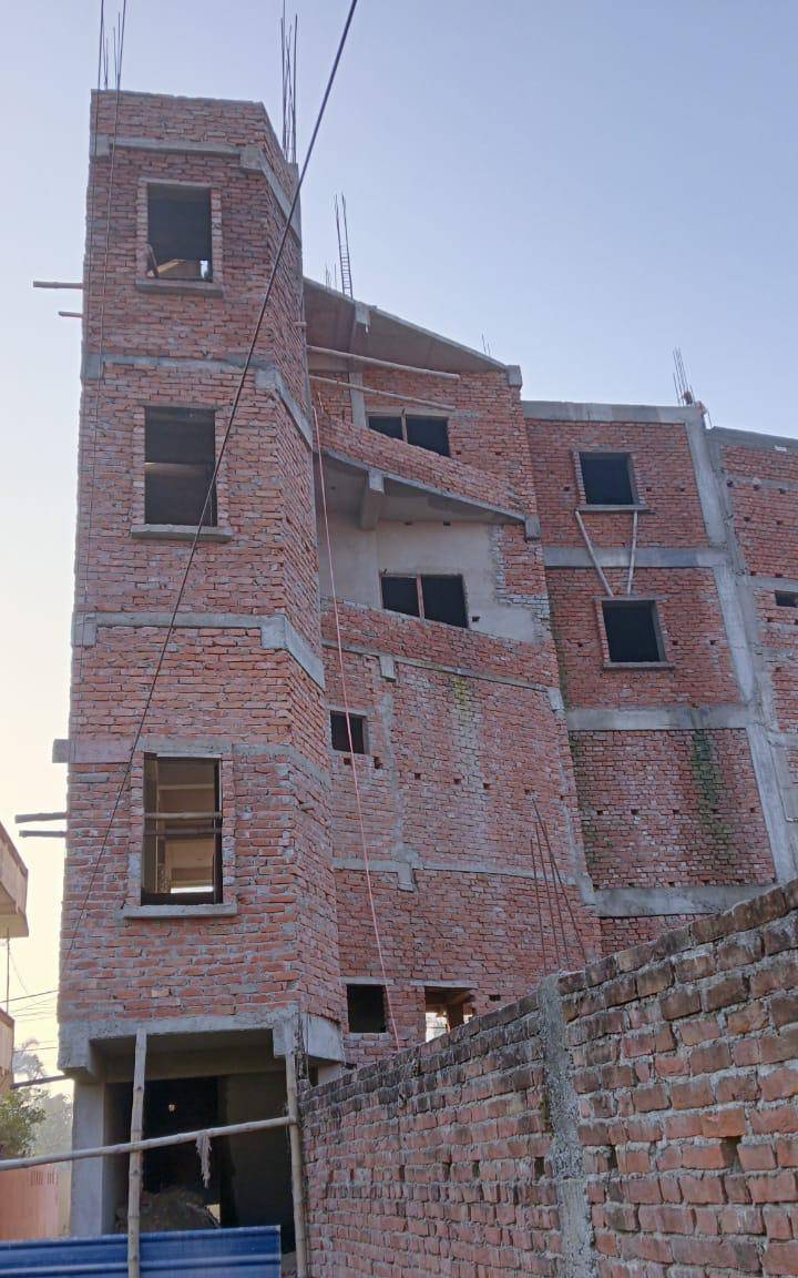 Brick tower section of the building